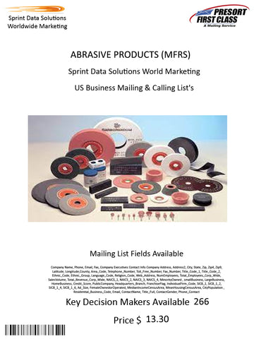 ABRASIVE PRODUCTS (MFRS)