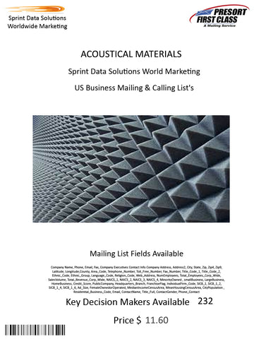 ACOUSTICAL MATERIALS