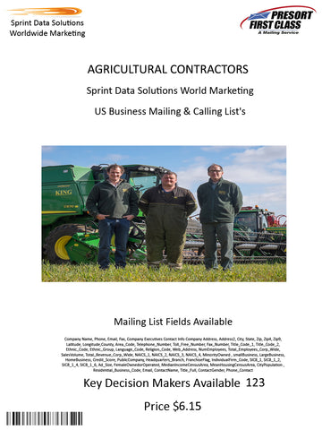 AGRICULTURAL CONTRACTORS