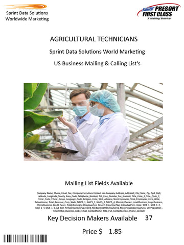 AGRICULTURAL TECHNICIANS