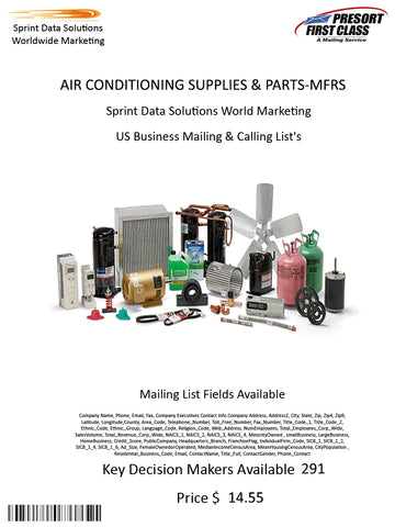 AIR CONDITIONING SUPPLIES & PARTS-MFRS