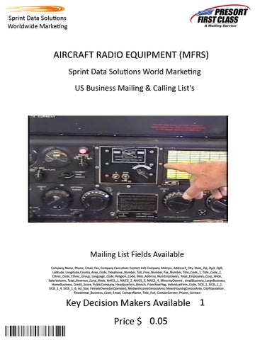 AIRCRAFT RADIO EQUIPMENT (MFRS)