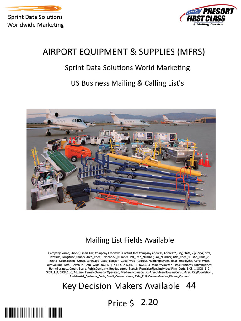 AIRPORT EQUIPMENT & SUPPLIES (MFRS)