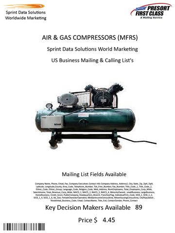 AIR & GAS COMPRESSORS (MFRS)