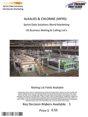 ALKALIES & CHLORINE (MFRS)