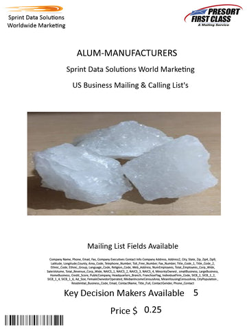 ALUM-MANUFACTURERS