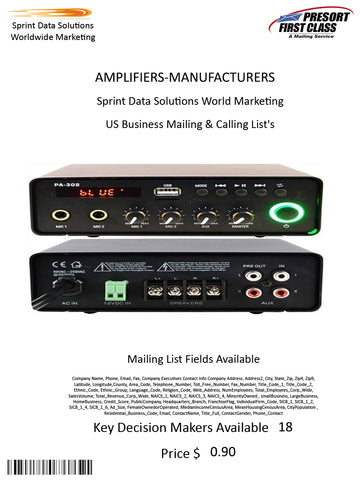 AMPLIFIERS-MANUFACTURERS