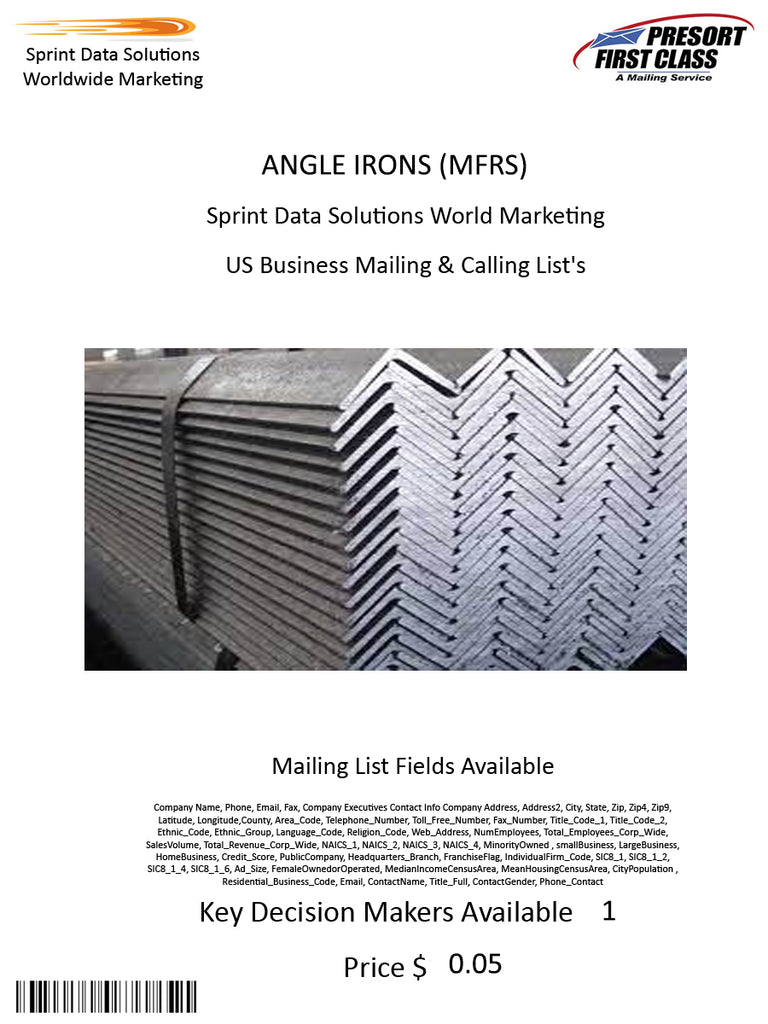 ANGLE IRONS (MFRS)