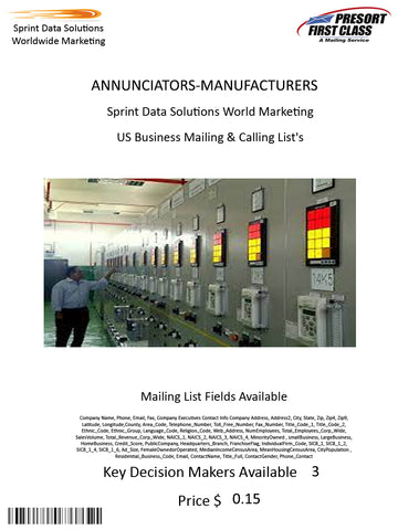 ANNUNCIATORS-MANUFACTURERS