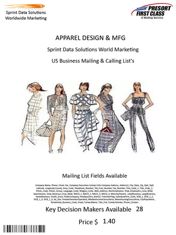 APPAREL DESIGN & MFG