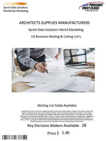 ARCHITECTS SUPPLIES-MANUFACTURERS