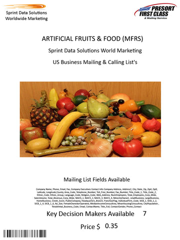 ARTIFICIAL FRUITS & FOOD (MFRS)