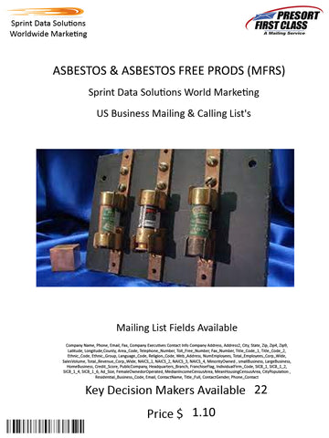 ASBESTOS & ASBESTOS FREE PRODS (MFRS)