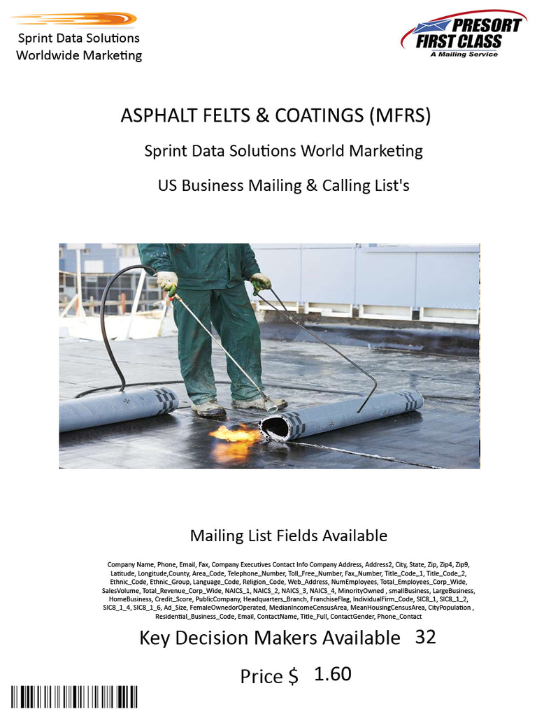 ASPHALT FELTS & COATINGS (MFRS)