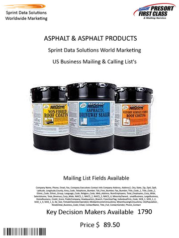 ASPHALT & ASPHALT PRODUCTS