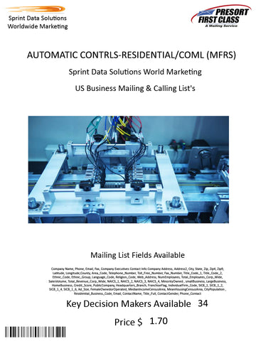 AUTOMATIC CONTRLS-RESIDENTIAL/COML (MFRS)