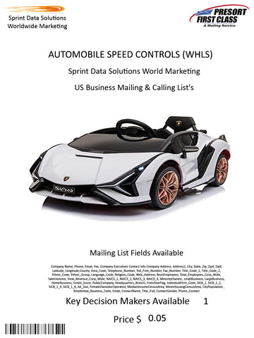 AUTOMOBILE SPEED CONTROLS (WHLS)