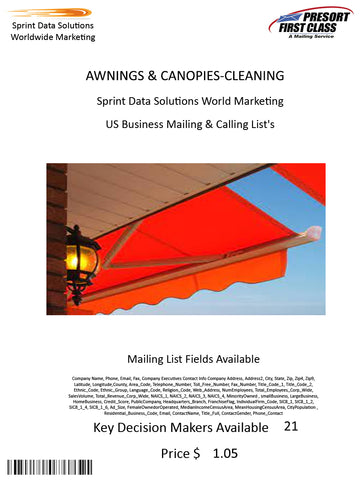 AWNINGS & CANOPIES-CLEANING