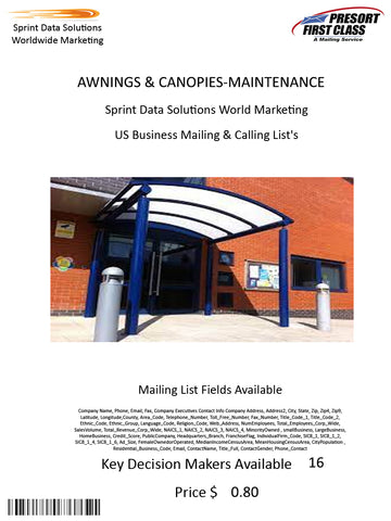 AWNINGS & CANOPIES-MAINTENANCE