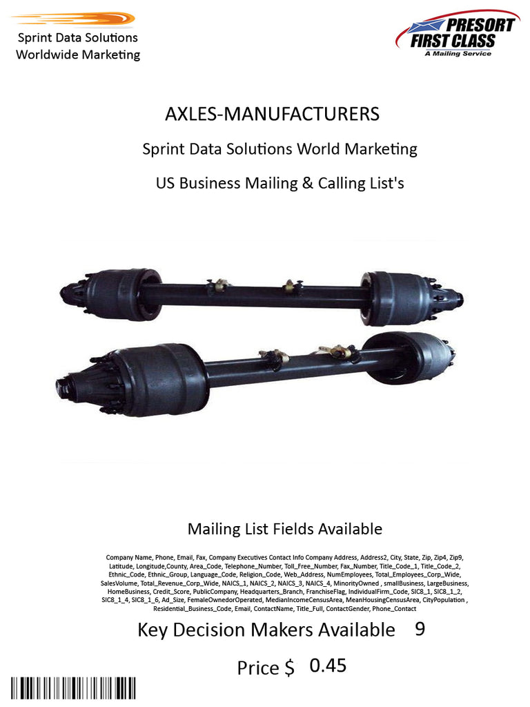 AXLES-MANUFACTURERS