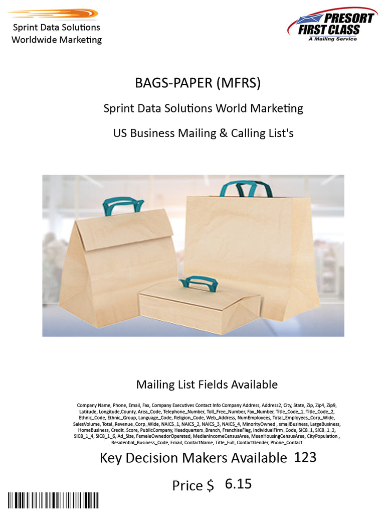 BAGS-PAPER (MFRS)