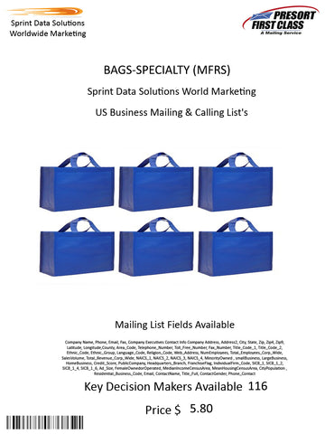 BAGS-SPECIALTY (MFRS)