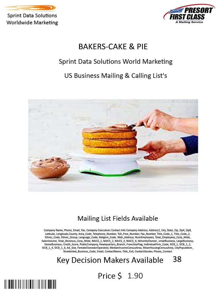 BAKERS-CAKE & PIE