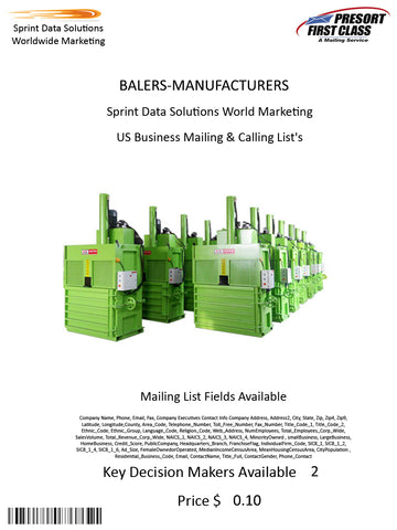 BALERS-MANUFACTURERS