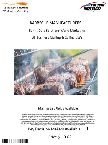 BARBECUE MANUFACTURERS