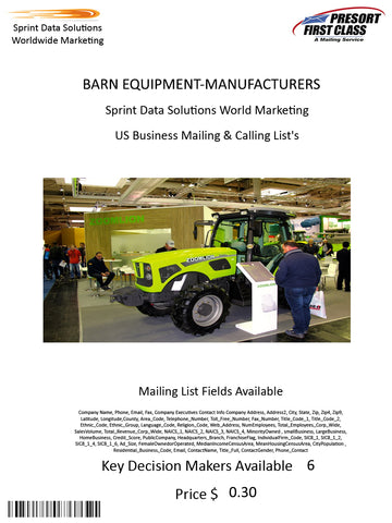 BARN EQUIPMENT-MANUFACTURERS