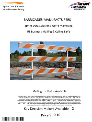 BARRICADES-MANUFACTURERS