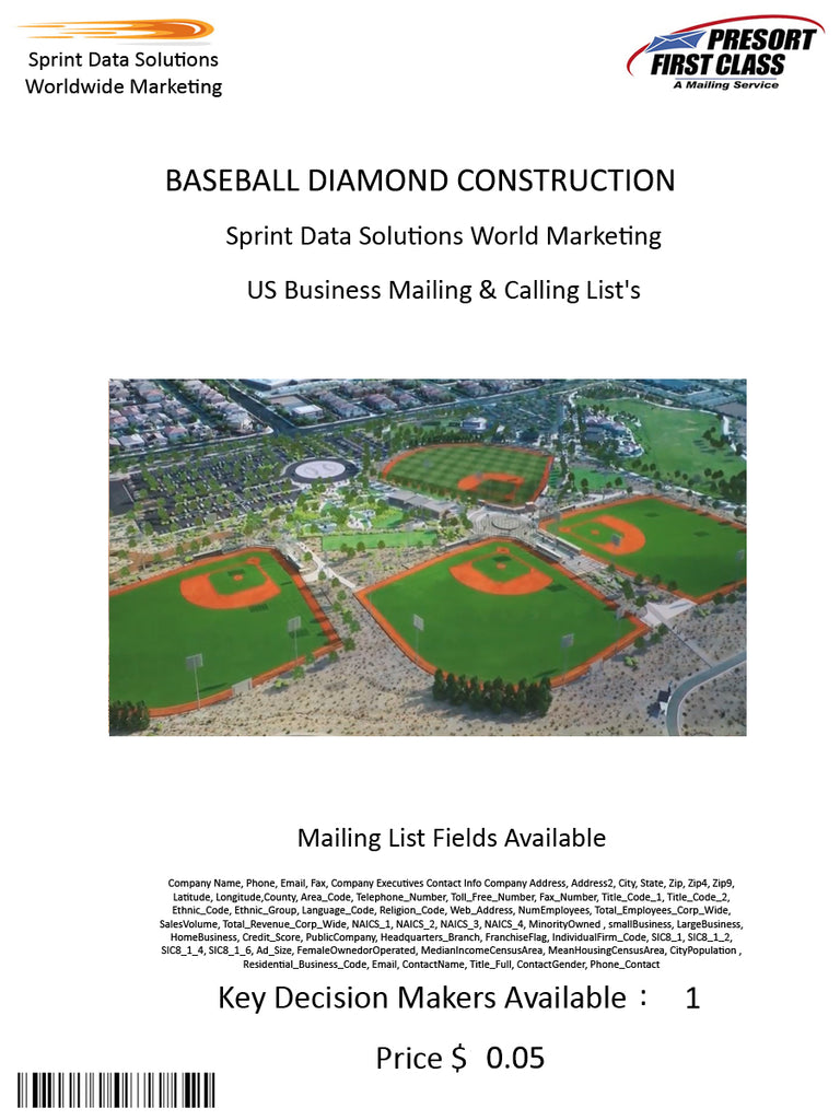 BASEBALL DIAMOND CONSTRUCTION