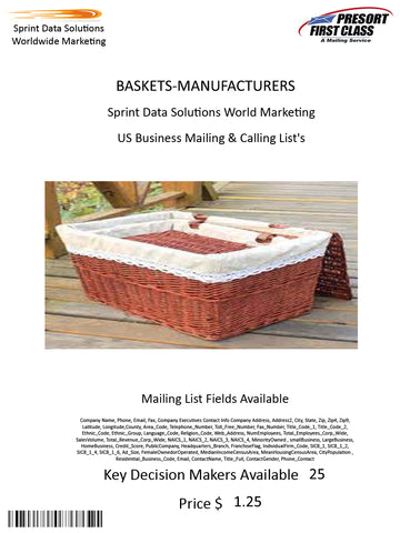 BASKETS-MANUFACTURERS