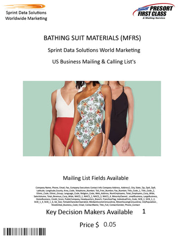 BATHING SUIT MATERIALS (MFRS)