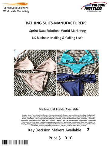 BATHING SUITS-MANUFACTURERS