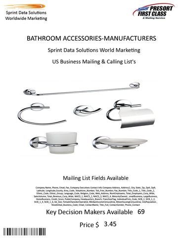 BATHROOM ACCESSORIES-MANUFACTURERS