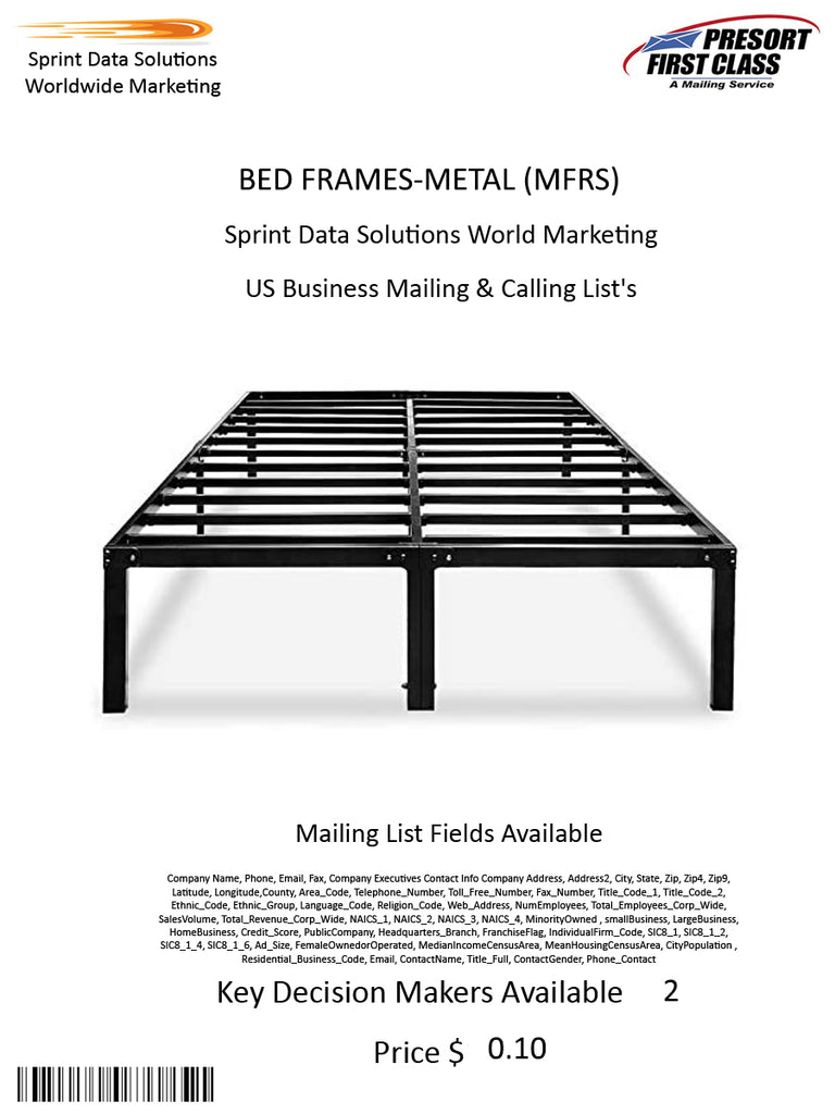 BED FRAMES-METAL (MFRS)