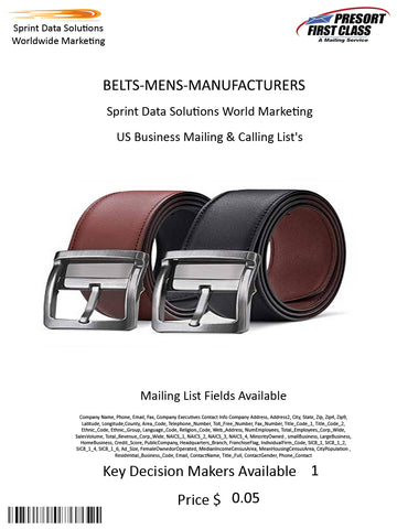 BELTS-MENS-MANUFACTURERS