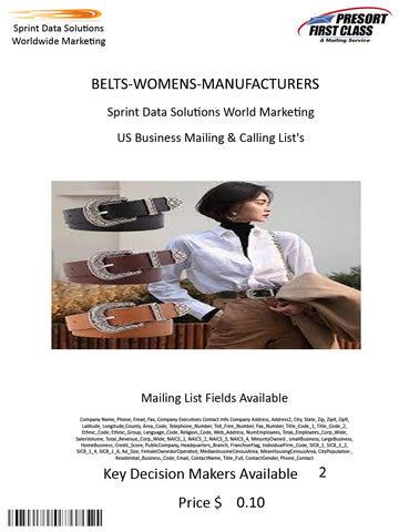 BELTS-WOMENS-MANUFACTURERS