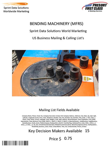 BENDING MACHINERY (MFRS)