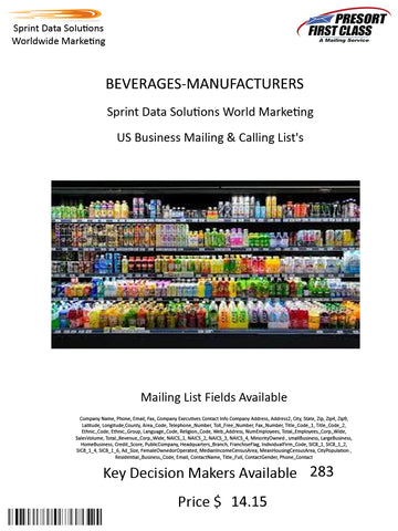 BEVERAGES-MANUFACTURERS