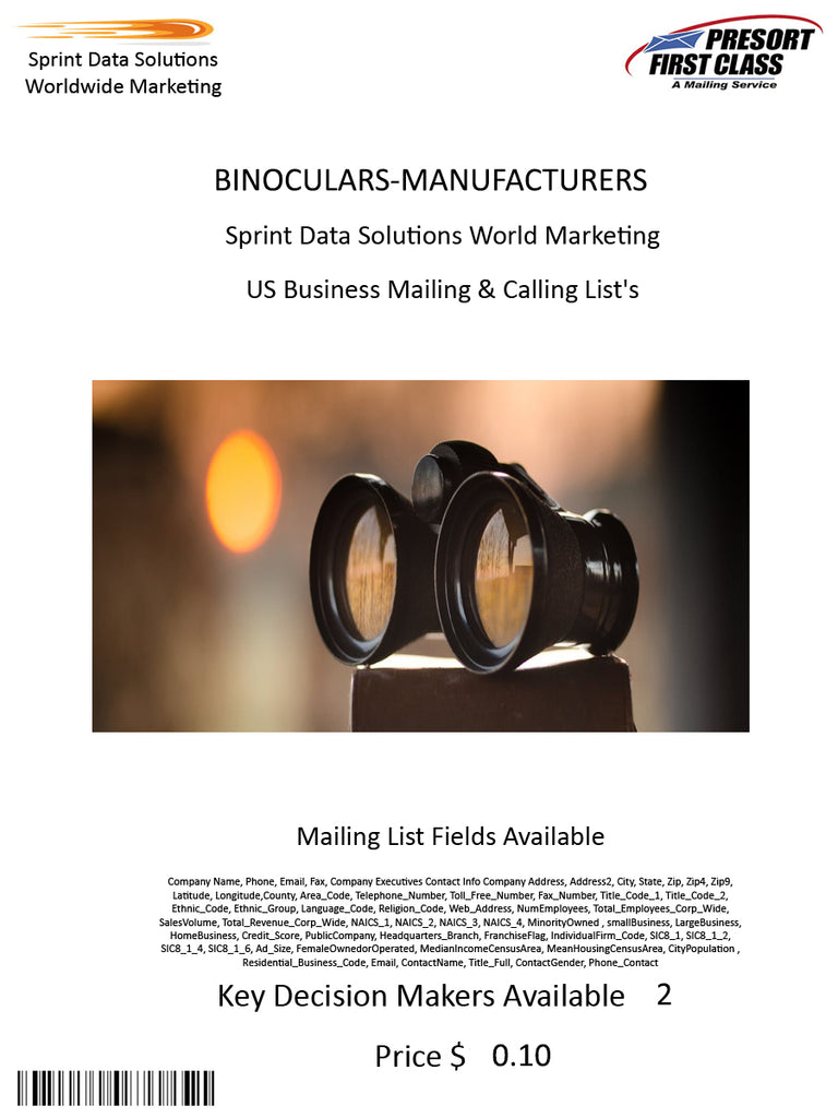 BINOCULARS-MANUFACTURERS