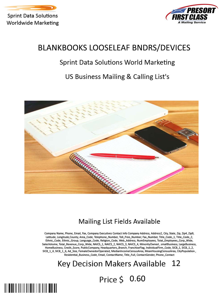 BLANKBOOKS LOOSELEAF BNDRS/DEVICES