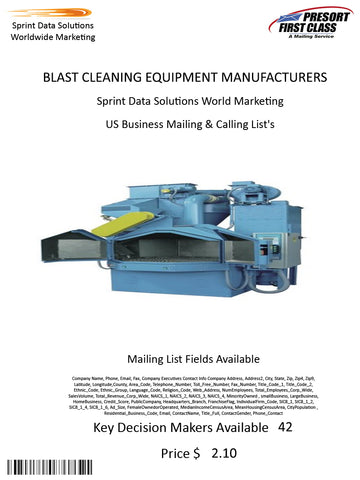 BLAST CLEANING EQUIPMENT MANUFACTURERS