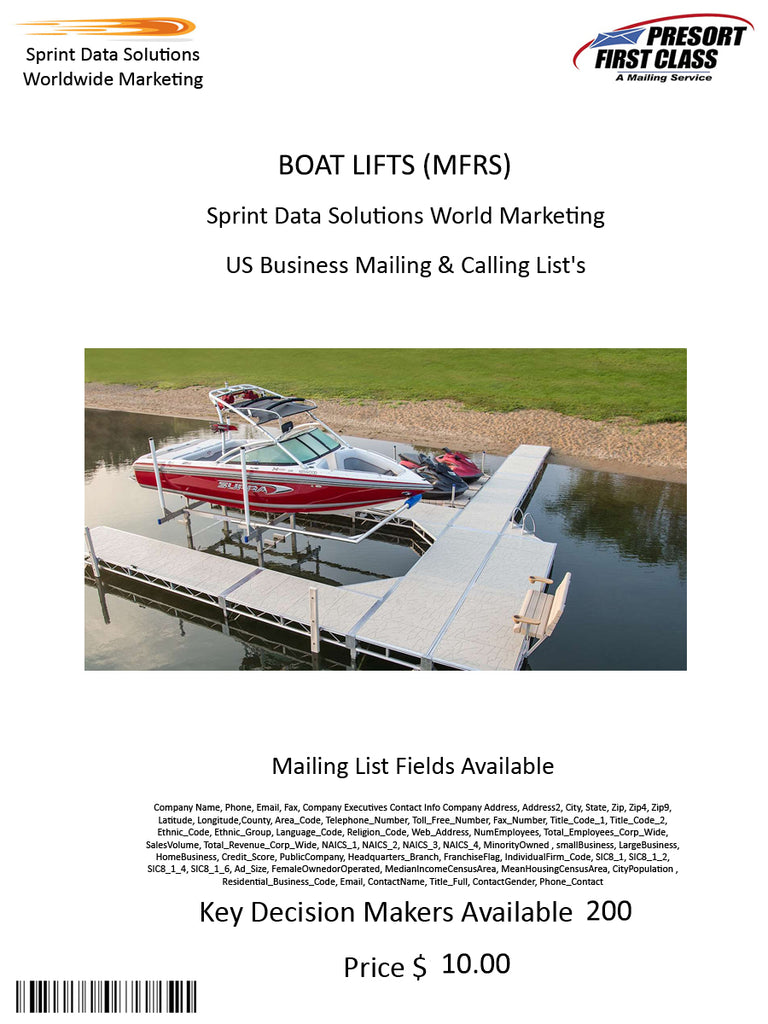 BOAT LIFTS (MFRS)