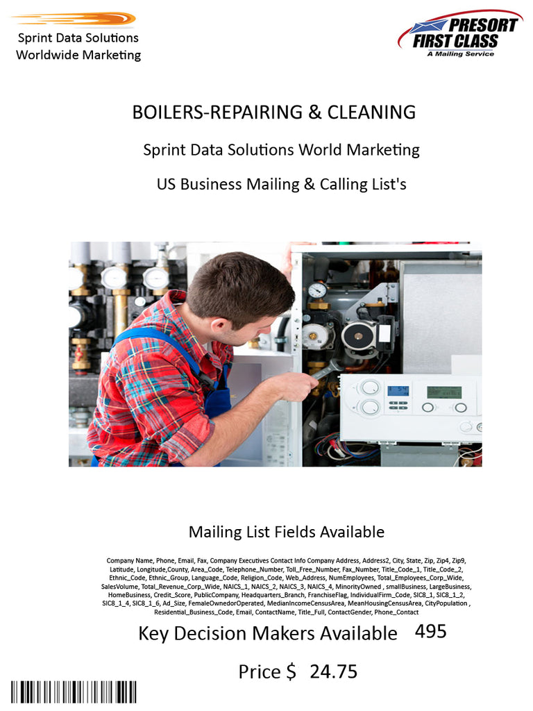 BOILERS-REPAIRING & CLEANING