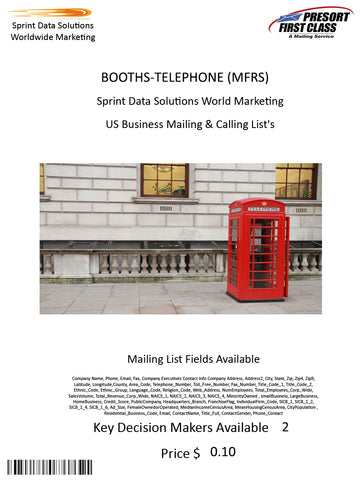 BOOTHS-TELEPHONE (MFRS)