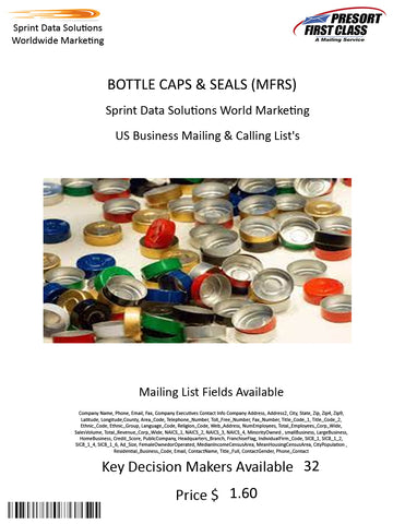 BOTTLE CAPS & SEALS (MFRS)