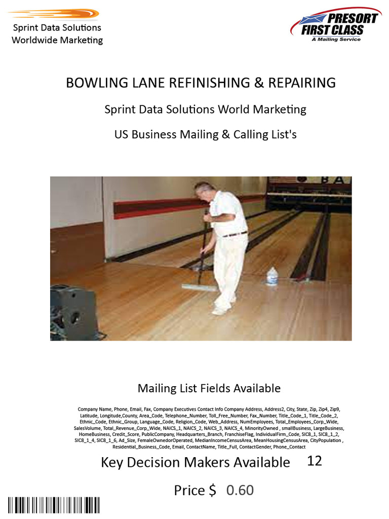 BOWLING LANE REFINISHING & REPAIRING