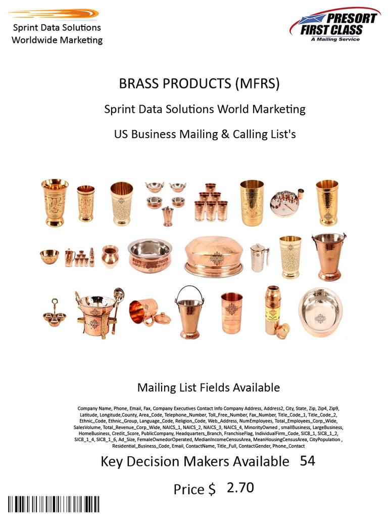 BRASS PRODUCTS (MFRS)